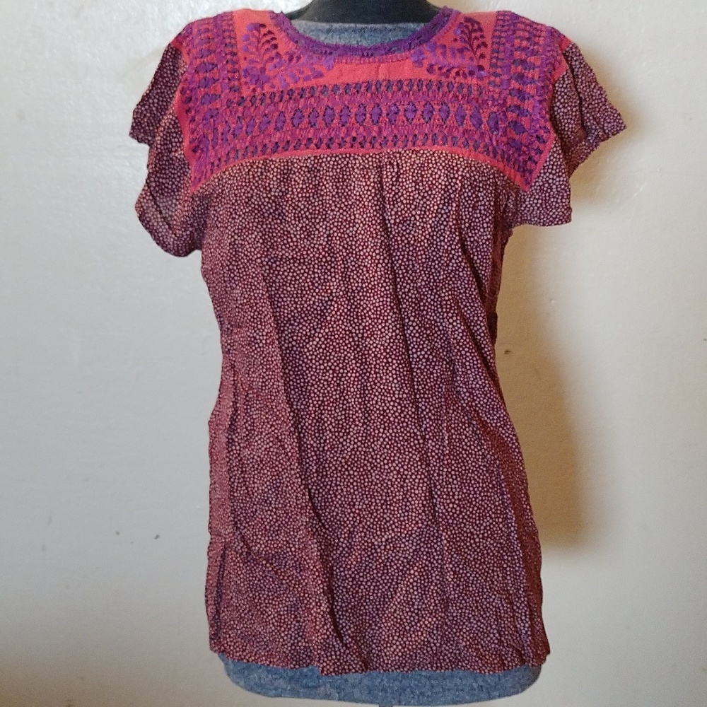 Open back typical women blouse from Oaxaca